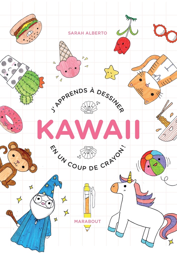 [9782501140775] J'apprends à dessiner Kawai en un coup de crayon