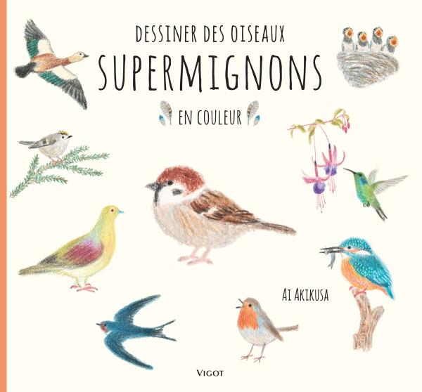 [9782711425167] Dessiner des oiseaux supermignons en couleur