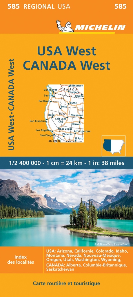 [9782067184688] USA WEST , CANADA WEST 11585 CARTE ' REGIONAL ' MI