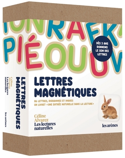 [9782711201372] Coffret Lettres magnétiques - 86 lettres, digrammes et images, un livret "Une entrée naturelle dans la lecture" - Dès 3 ans donnons le son des lettres