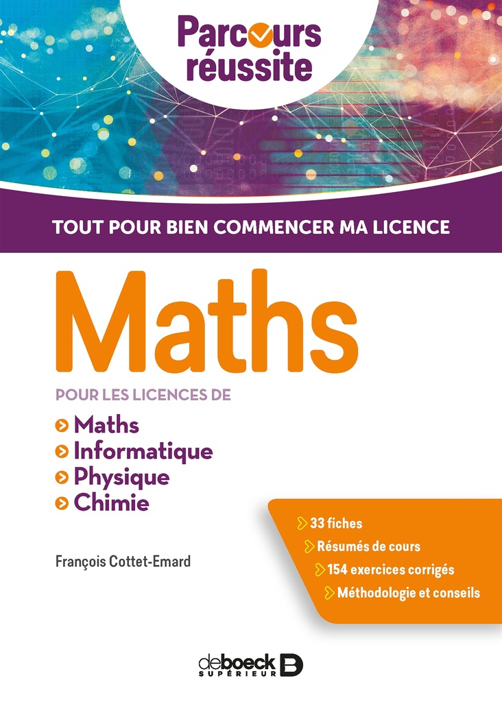[9782807326231] Maths pour les licences de maths, informatique, physique, chimie