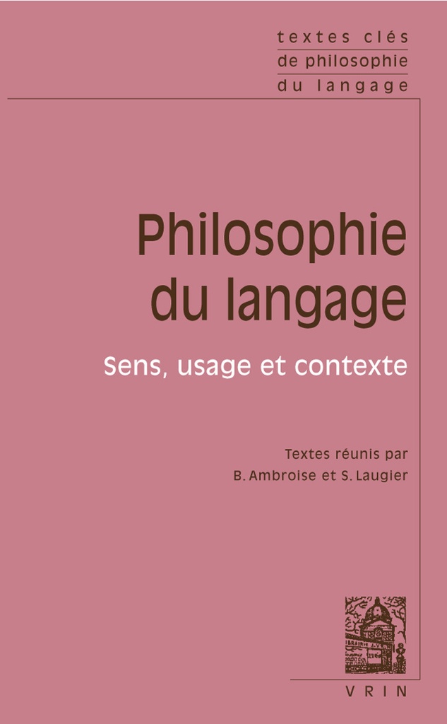 [9782711622559] Textes cles de philosophie du langage