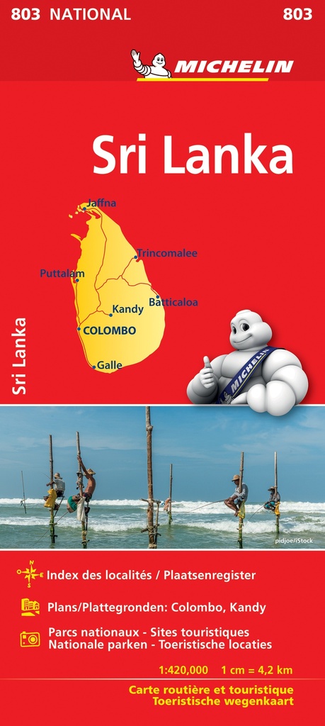 [9782067238657] SRI LANKA 11803 CARTE 'NATIONAL' MICHELIN KAART