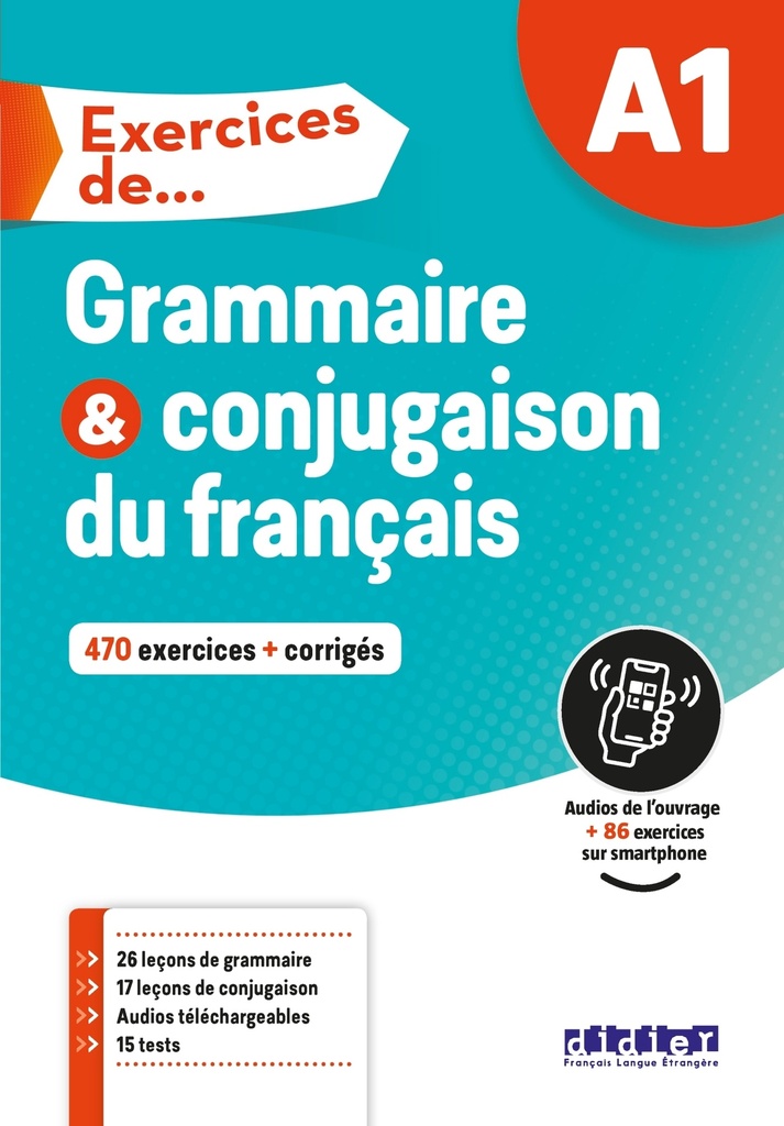 [9782278095544] Exercices de... Grammaire et conjugaison A1 - Livre + didierfle.app