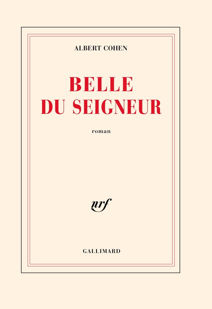 [9782070269174] Belle du Seigneur