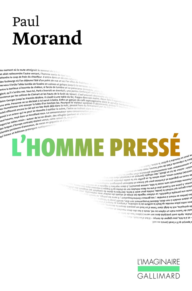 [9782070720651] L'homme pressé