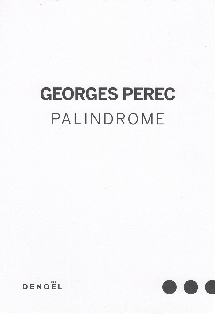[9782207158968] Palindrome