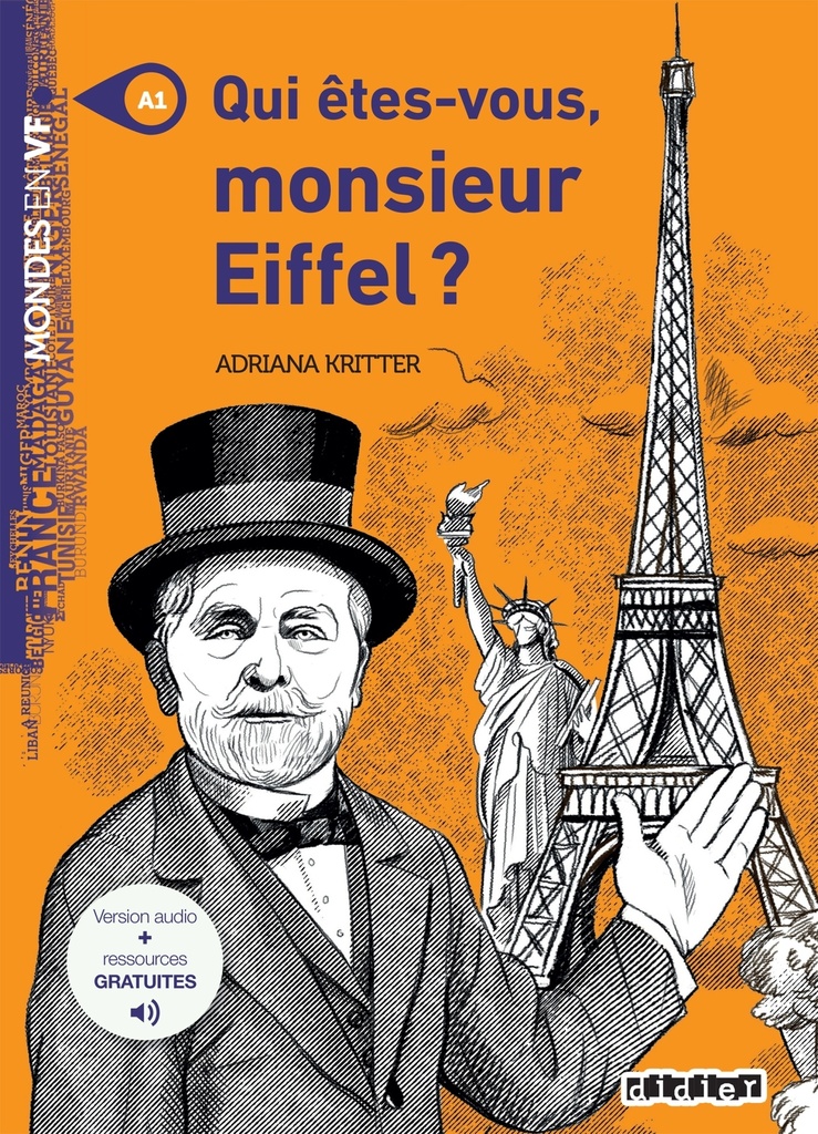 [9782278096053] Mondes en VF - Qui êtes-vous Monsieur Eiffel ? - Niv. A1 - Livre + audios