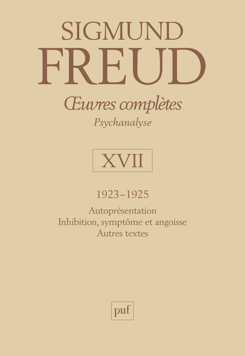 [9782130443025] oeuvres complètes - psychanalyse - vol. XVII : 1923-1925