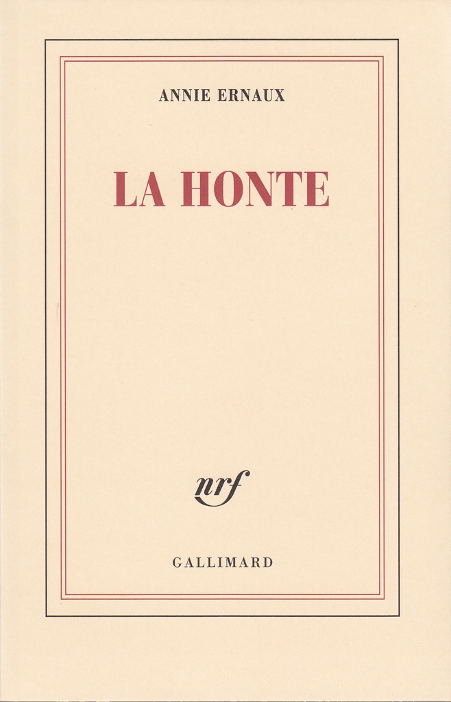 [9782070747870] La honte