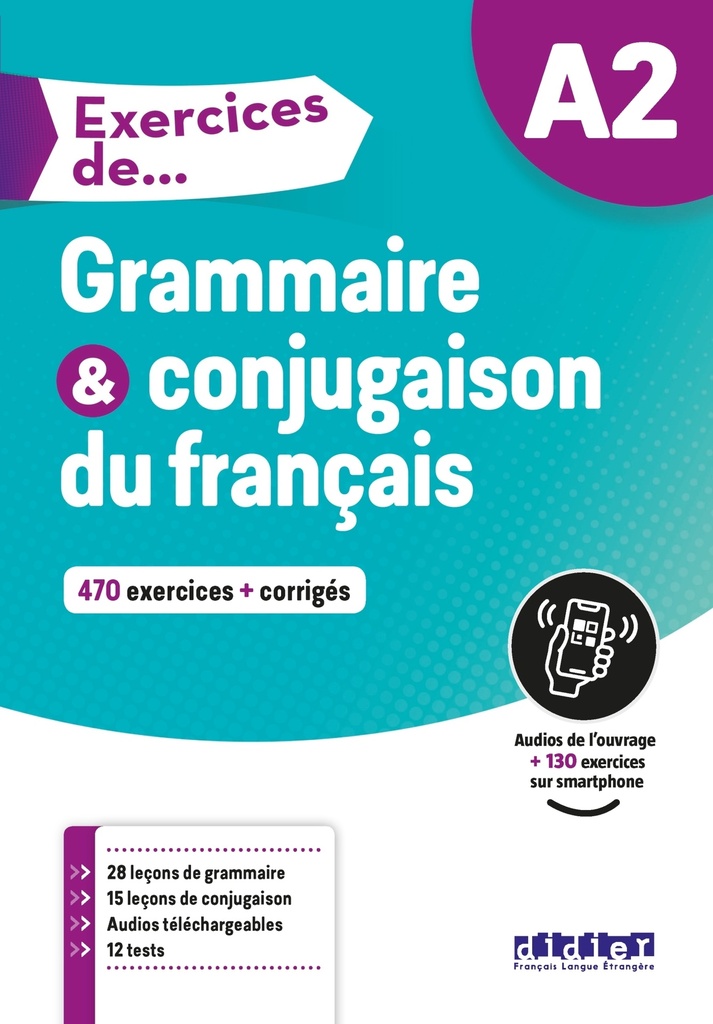 [9782278095551] Exercices de... Grammaire et conjugaison A2 - Livre + didierfle.app