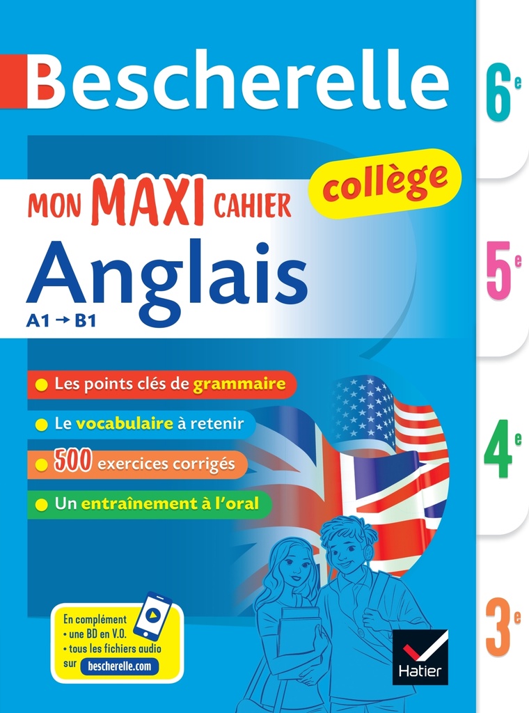 [9782401045668] Bescherelle collège - Mon maxi cahier d'anglais (6e, 5e, 4e, 3e)