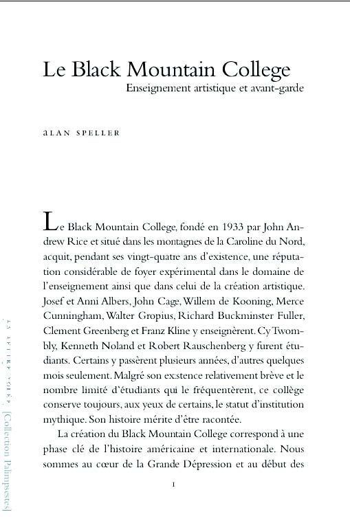 [9782873174224] Le Black Mountain College