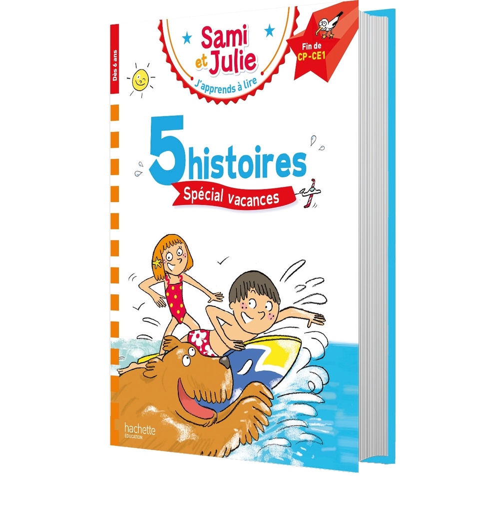 [9782017877394] Sami et Julie Fin CP-CE1 - 5 histoires spécial vacances