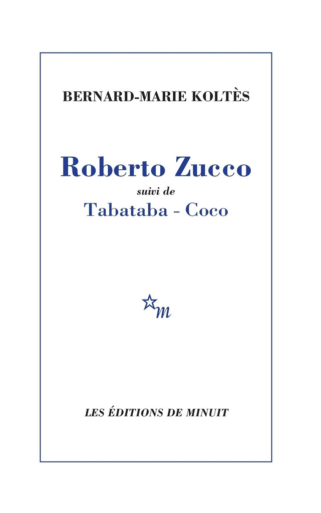 [9782707321749] Roberto Zucco suivi de Tabataba - Coco