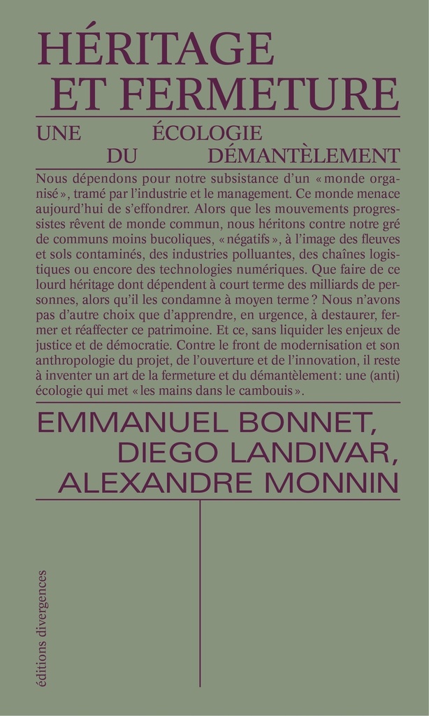 [9791097088378] Héritage et fermeture