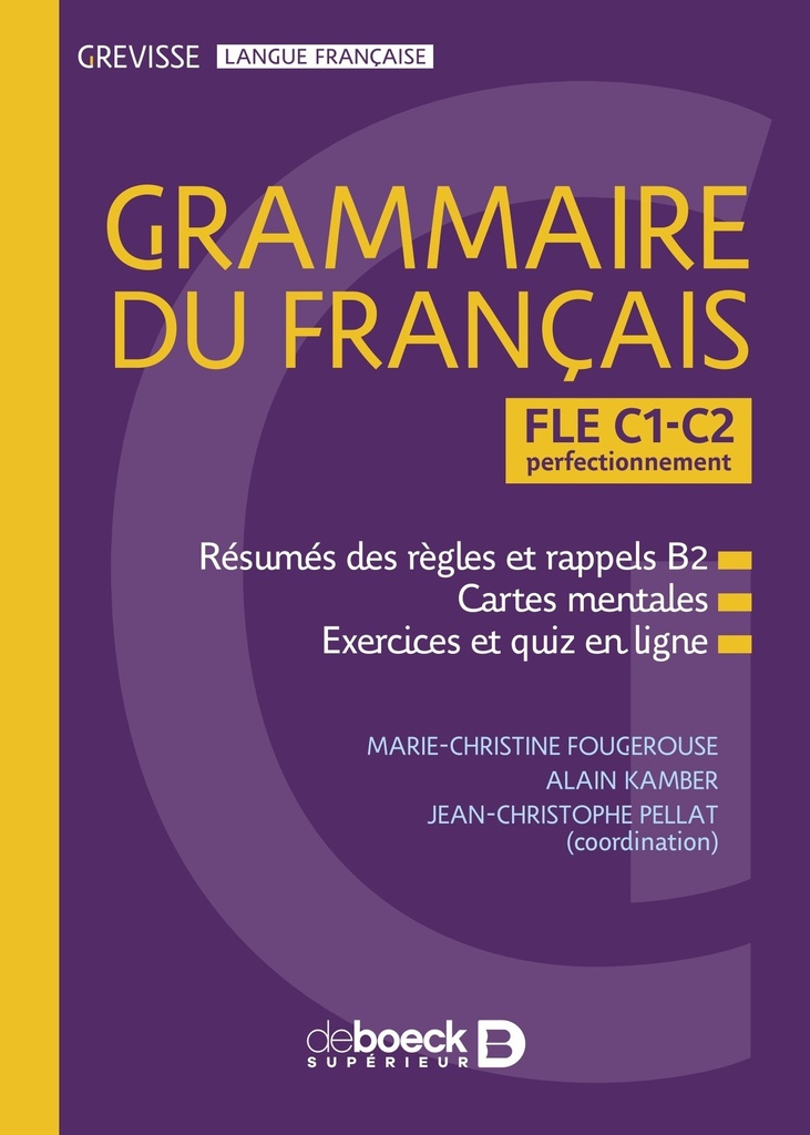[9782807319776] Grevisse FLE C1-C2 grammaire du français