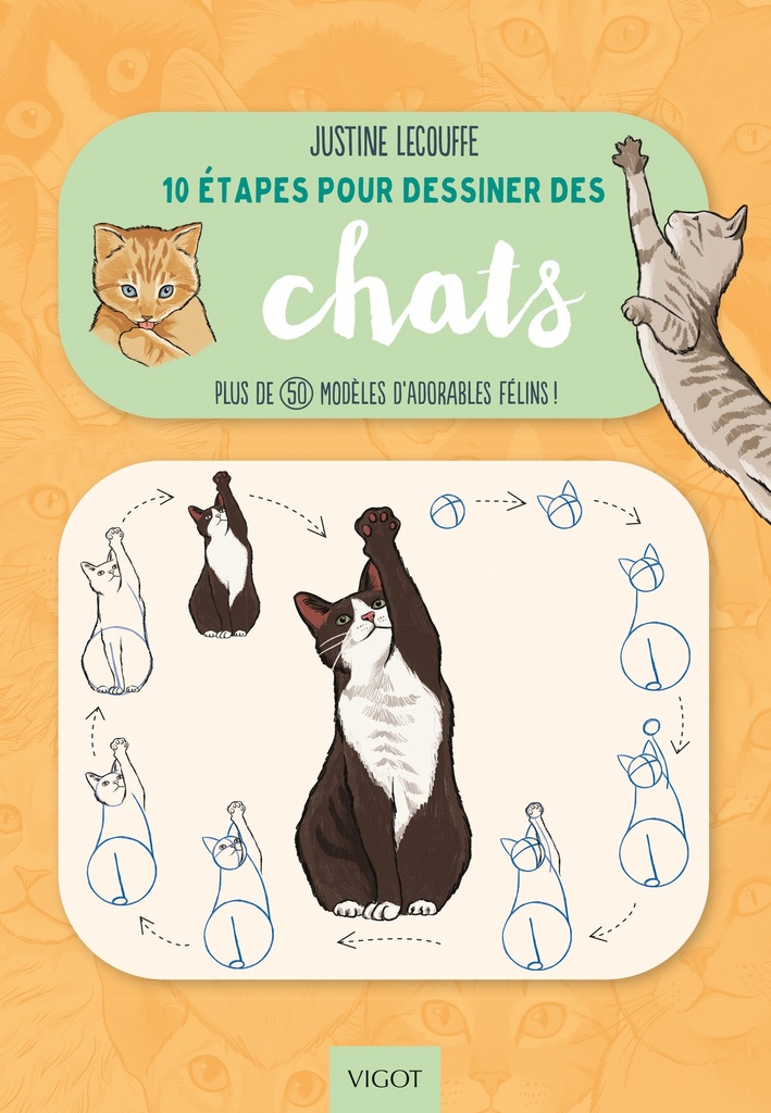 [9782711426294] 10 étapes pour dessiner des chats