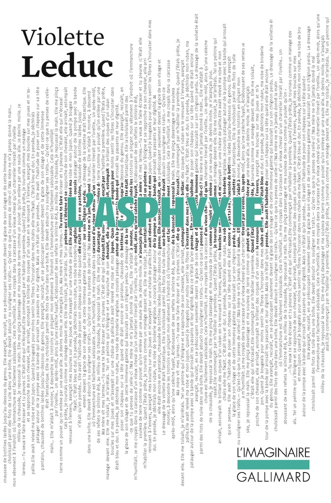 [9782070712175] L'asphyxie