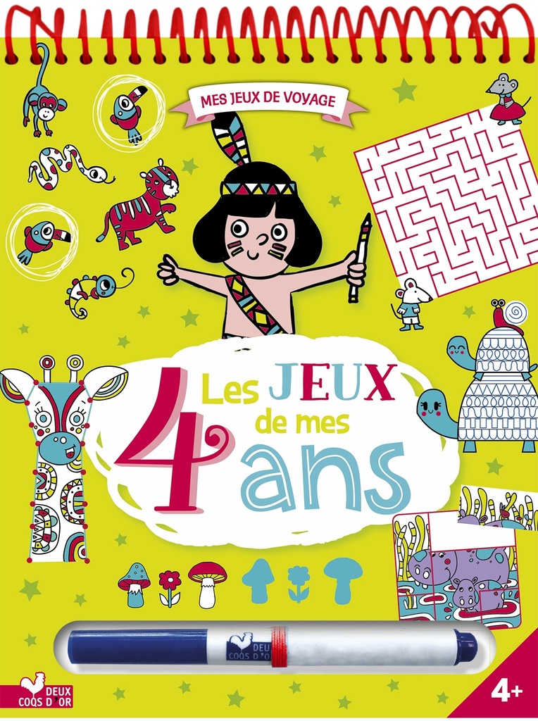 [9782017134947] Les jeux de mes 4 ans - bloc avec feutre effaçable