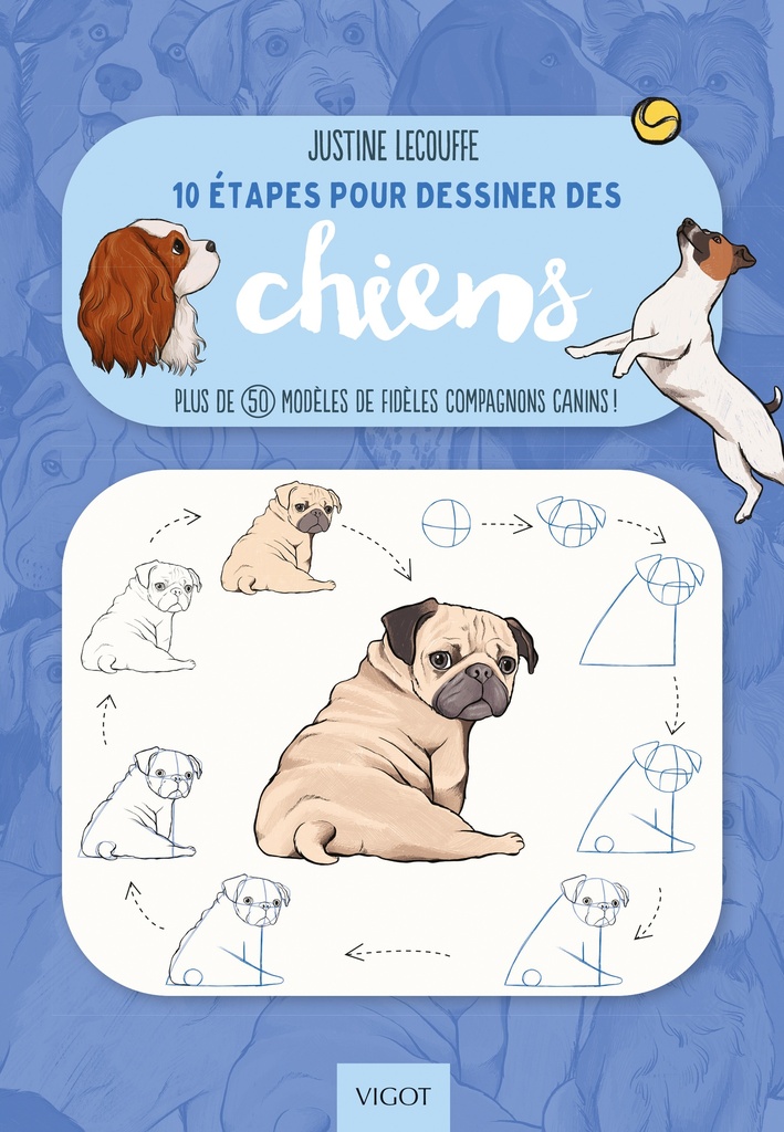 [9782711426287] 10 étapes pour dessiner des chiens