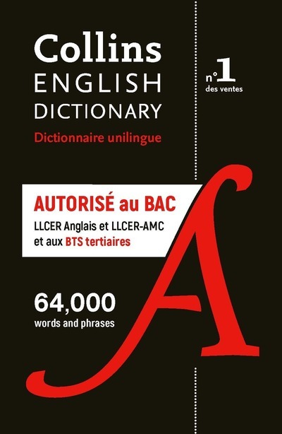 [9782321017929] Dictionnaire anglais unilingue - format poche - autorisé au bac spécialités LLCER Anglais et LLCER-AMC + BTS tertiaires