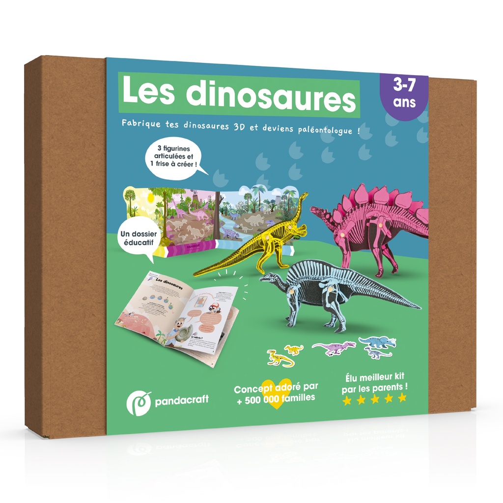 [9782492898198] Les dinosaures - Kit Pandacraft 3-7 ans