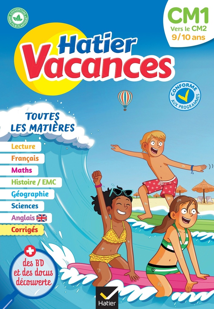 [9782401094512] Cahier de vacances 2026 - Hatier vacances - Du CM1 vers le CM2 9/10 ans