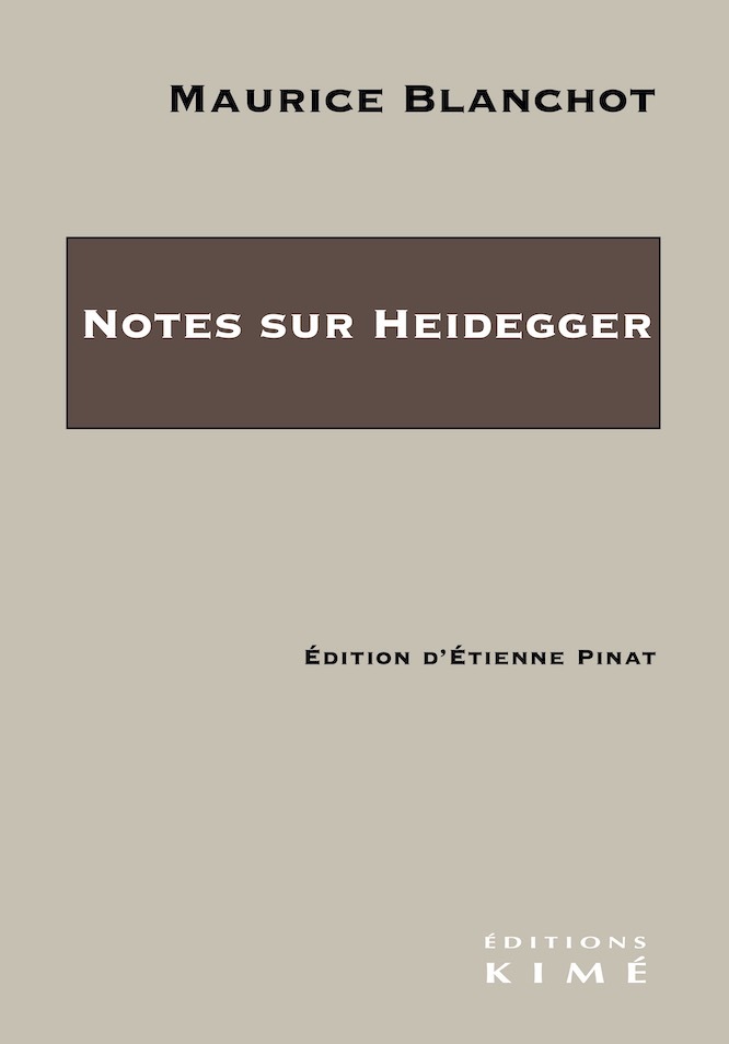 Notes sur Heidegger
