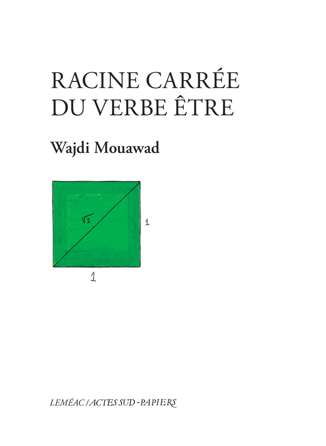 [9782330180713] Racine carrée du verbe être