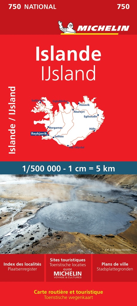 [9782067208711] ISLANDE 11750 CARTE 'NATIONAL' MICHELIN KAART