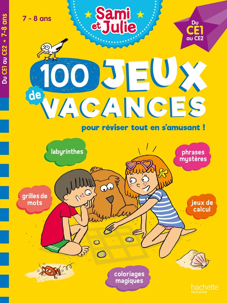 [9782017148241] 100 Jeux de vacances - Sami et Julie - Du CE1 au CE2 - Cahier de vacances 2026