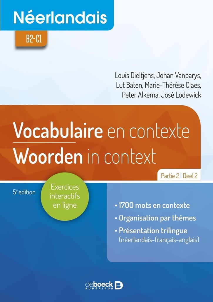 [9782807306455] Néerlandais - Vocabulaire en contexte partie 2 / Woorden in context deel 2