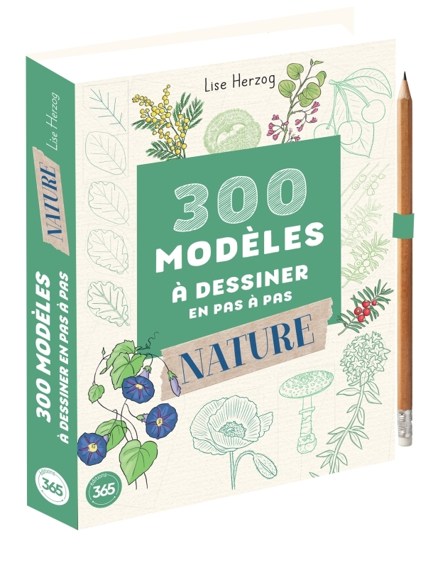 [9782383821373] 300 modèles à dessiner en pas à pas Spécial nature - Dessins étape par étape