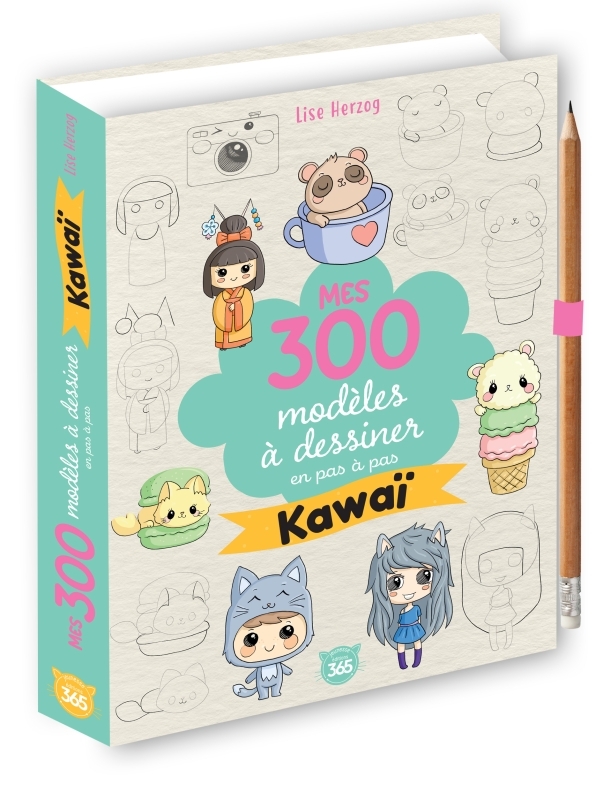 Mes 300 modèles à dessiner en pas à pas Kawaï