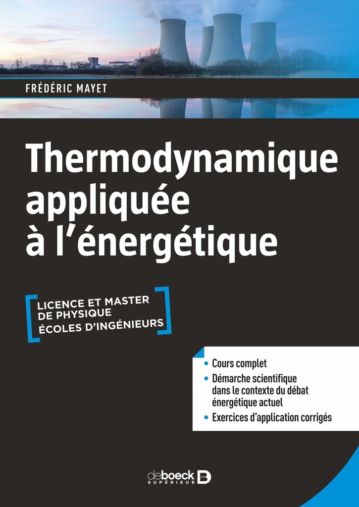 [9782807356924] Thermodynamique appliquée à l’énergétique