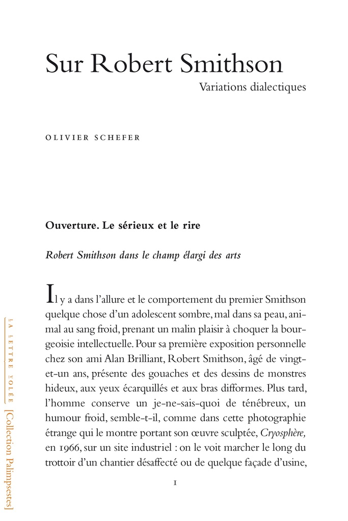 [9782873175818] Sur Robert Smithson