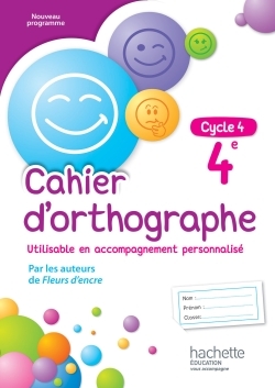 [9782013953375] Cahier d'orthographe cycle 4 / 4e - éd. 2016
