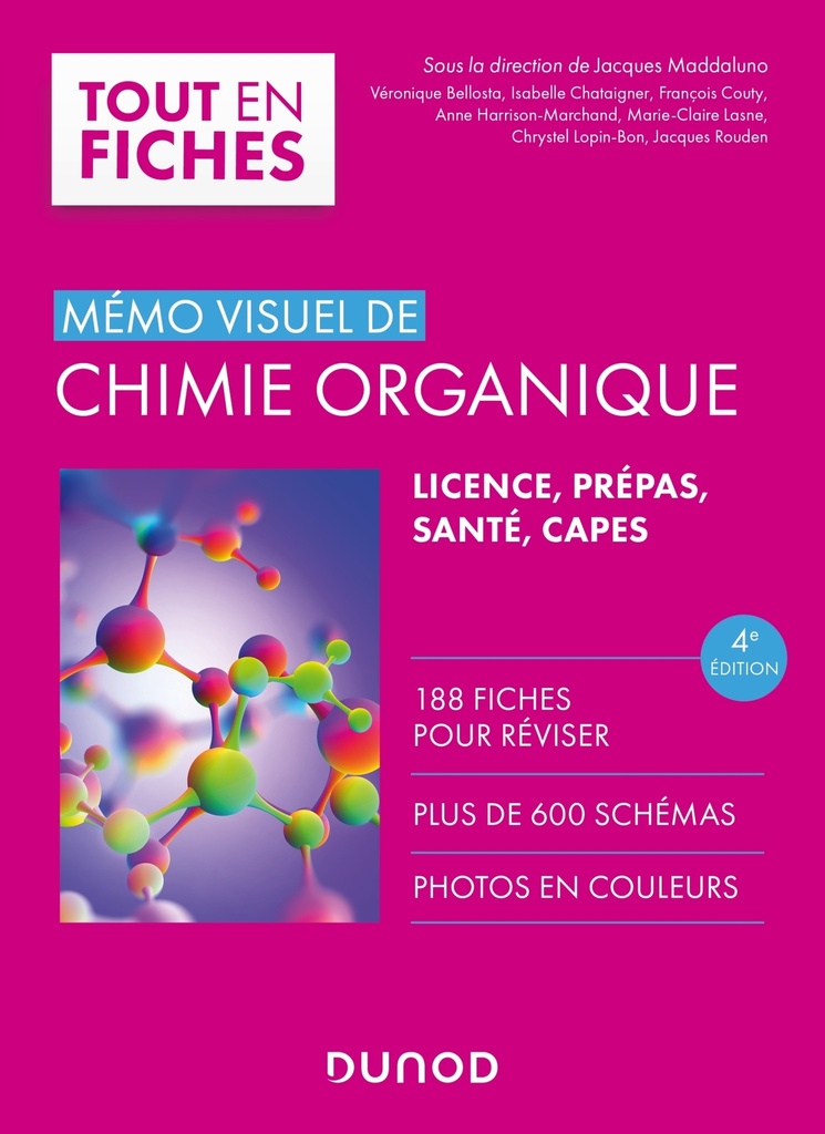 [9782100862023] Mémo visuel de chimie organique - 4e éd.