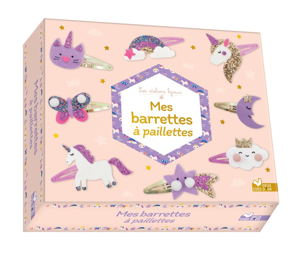 [9782017127673] Mes barrettes à paillettes - coffret avec accessoires