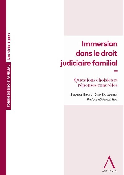 [9782807211230] IMMERSION DANS LE DROIT JUDICIAIRE FAMILIAL - QUESTIONS CHOISIES ET REPONSES CONCRETES