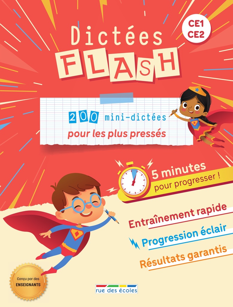[9782820815316] Dictées Flash - 5 minutes pour progresser, CE1-CE2