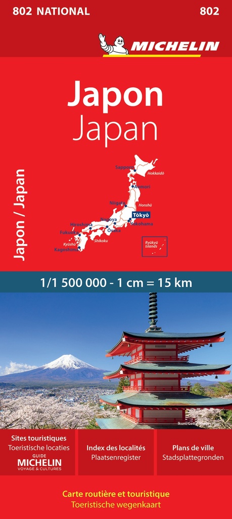 [9782067229266] JAPON 11802 CARTE NATIONAL MICHELIN KAART