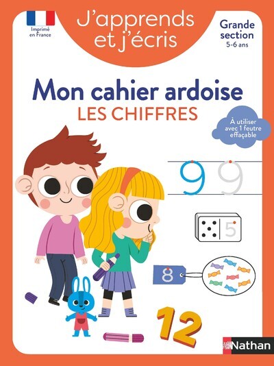 [9782095030490] J'apprends et j'écris - Mon cahier ardoise Les chiffres GS