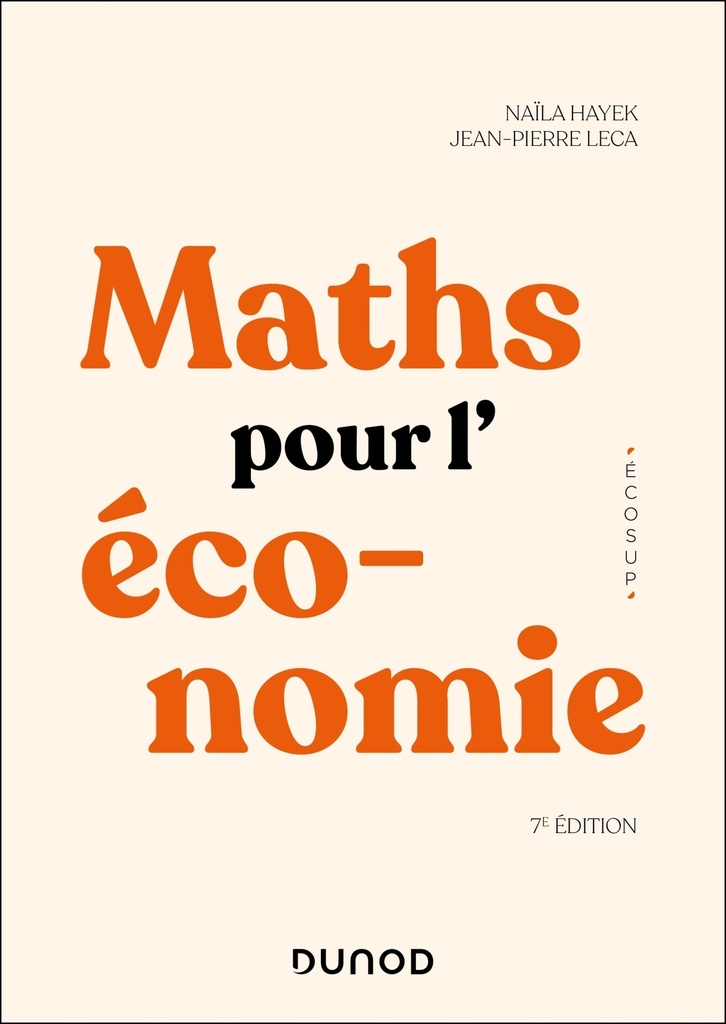 [9782100865567] Maths pour l'économie  7e éd.