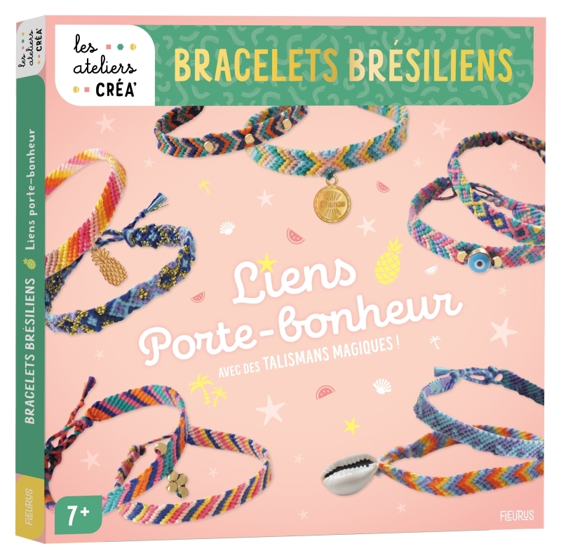 [9782215193296] Bracelets brésiliens. Liens porte-bonheur avec des talismans magiques !