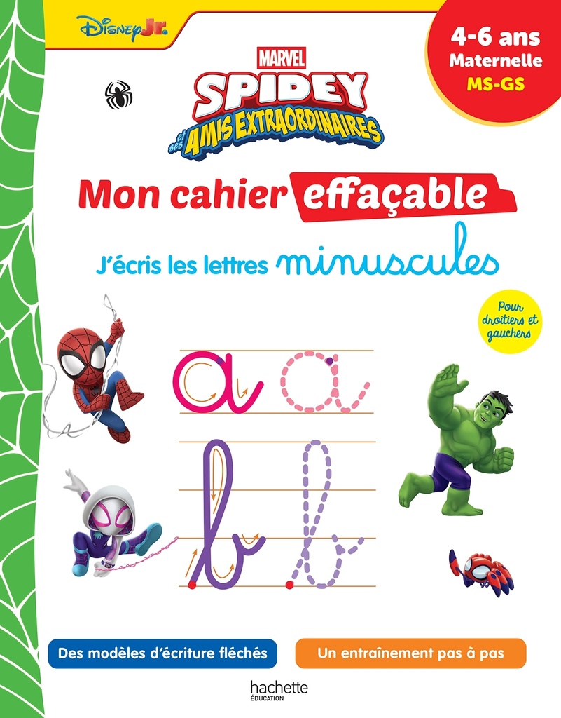 [9782017265450] Disney - Spidey et ses amis extraordinaires  - Mon cahier effaçable - J'écris les minuscules