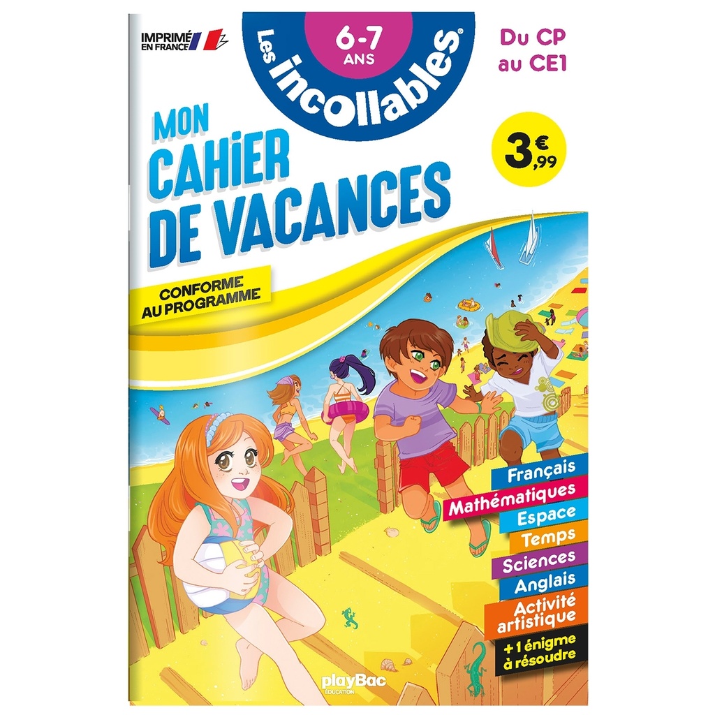[9782809683783] Cahier de vacances 2026 - Les incollables - CP au CE1 - 6/7 ans
