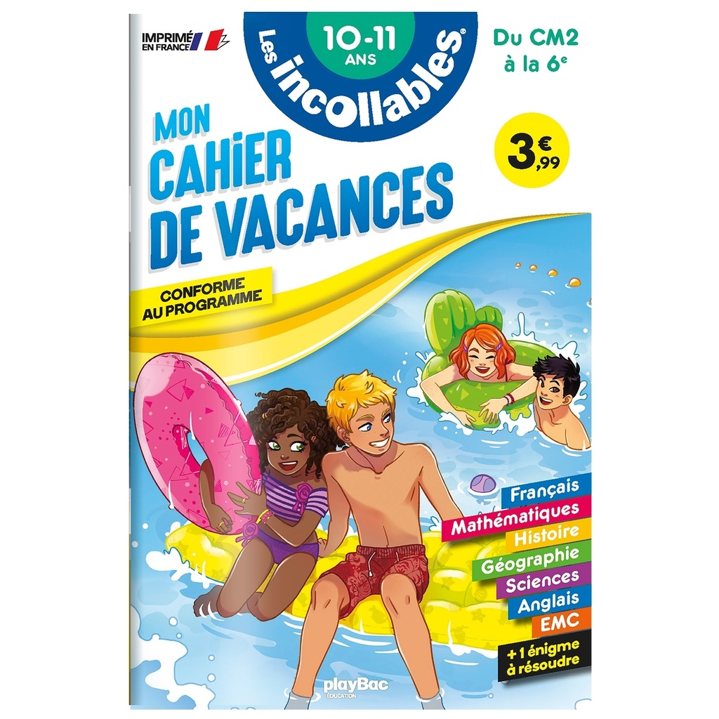 [9782809683813] Cahier de vacances 2026 - Les incollables - CM2 à 6e - 10/11 ans