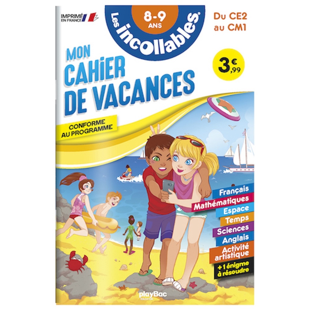 [9782809683806] Cahier de vacances 2026 - Les incollables - CE2 au CM1 - 8/9 ans